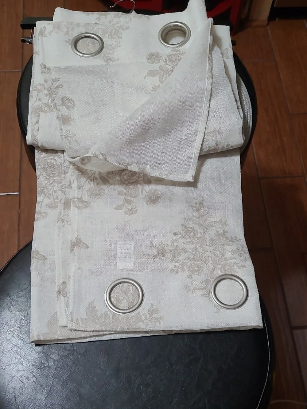 Colordrift Rosie Linen Blend  Grommet Curtain Panels